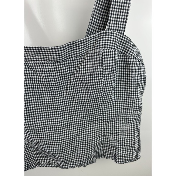 NWT Quince 100% European Linen Fitted Tank Classic Mini Gingham Women's Size XL - Picture 4 of 13